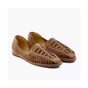 NISOLO‎ MEN'S LEATHER HUARACHES TOBACCO BROWN NIB $150